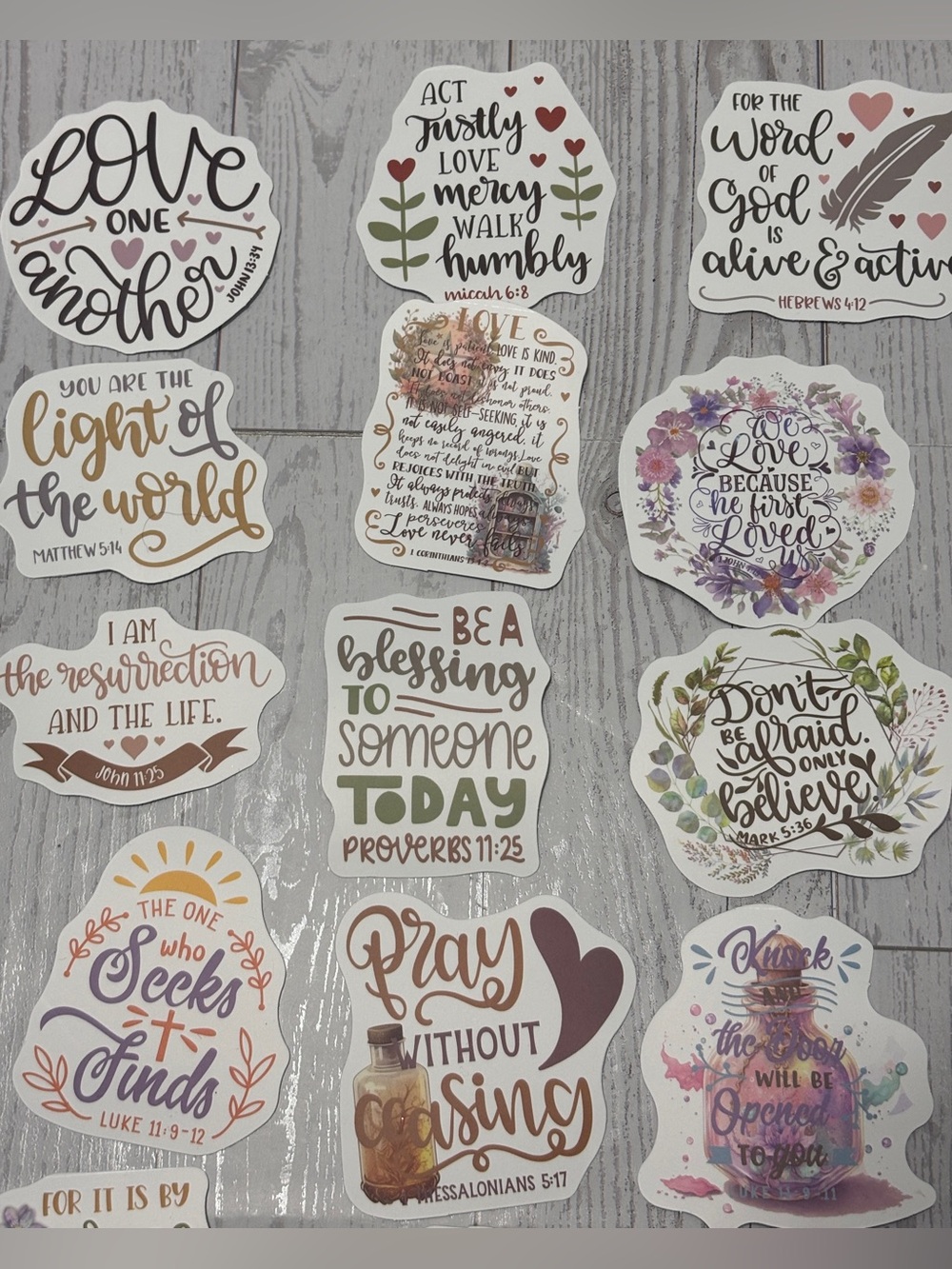 Inspirational Scripture Stickers Pack of 50 - Floral Multicolor - Picture 9 of 11
